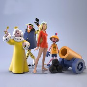 Набор фигурок из мультфильма "Бременские музыканты"- Король, Сыщик, Принцесса, Охранник Prosto toys